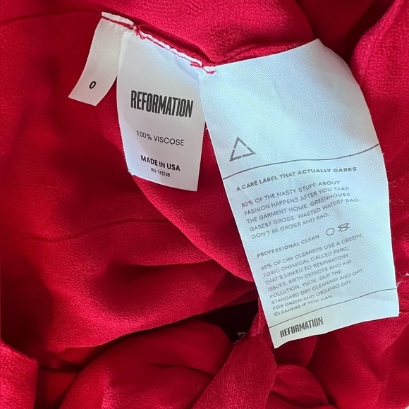 Reformation Red Wide-Leg Jumpsuit with Fitted Bodice - Picture 16 of 16